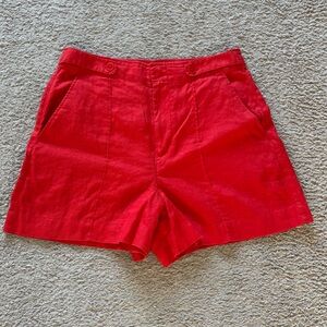 Madewell high waist linen shorts
